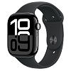 Умные часы Apple Watch Series 10 42 мм Aluminium Case GPS, Jet Black/Black Sport Band, Б/У AW10-42bu